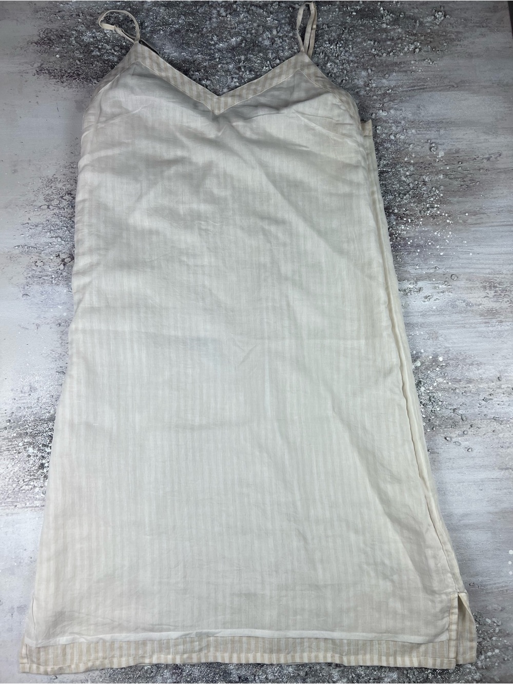 Laude The Label SURI Striped Beige Spaghetti Strap Slip Dress  xs/s - Picture 11 of 11